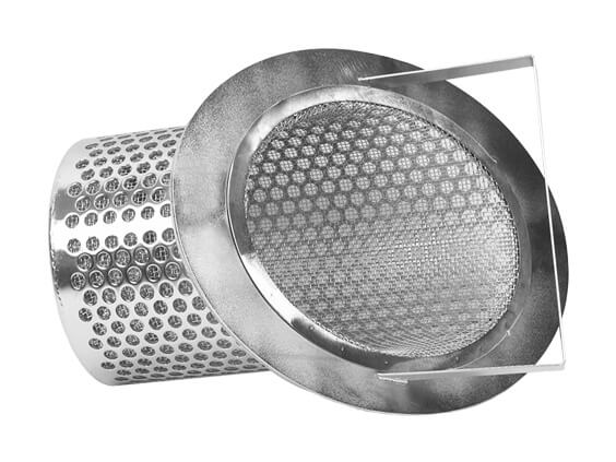 2000μm Stainless Steel Mesh Slanted Basket Filter 186x333