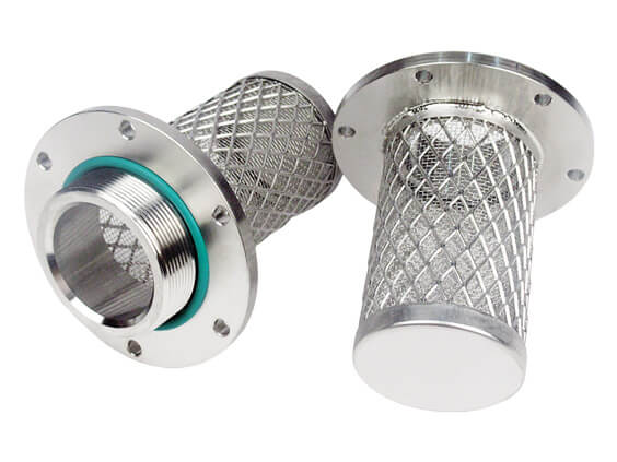 Flange 304 Stainless Steel Mesh Oil Filter 82x100