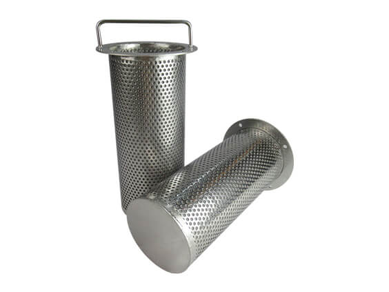 Stainless Steel Perforated Plate Basket Filter